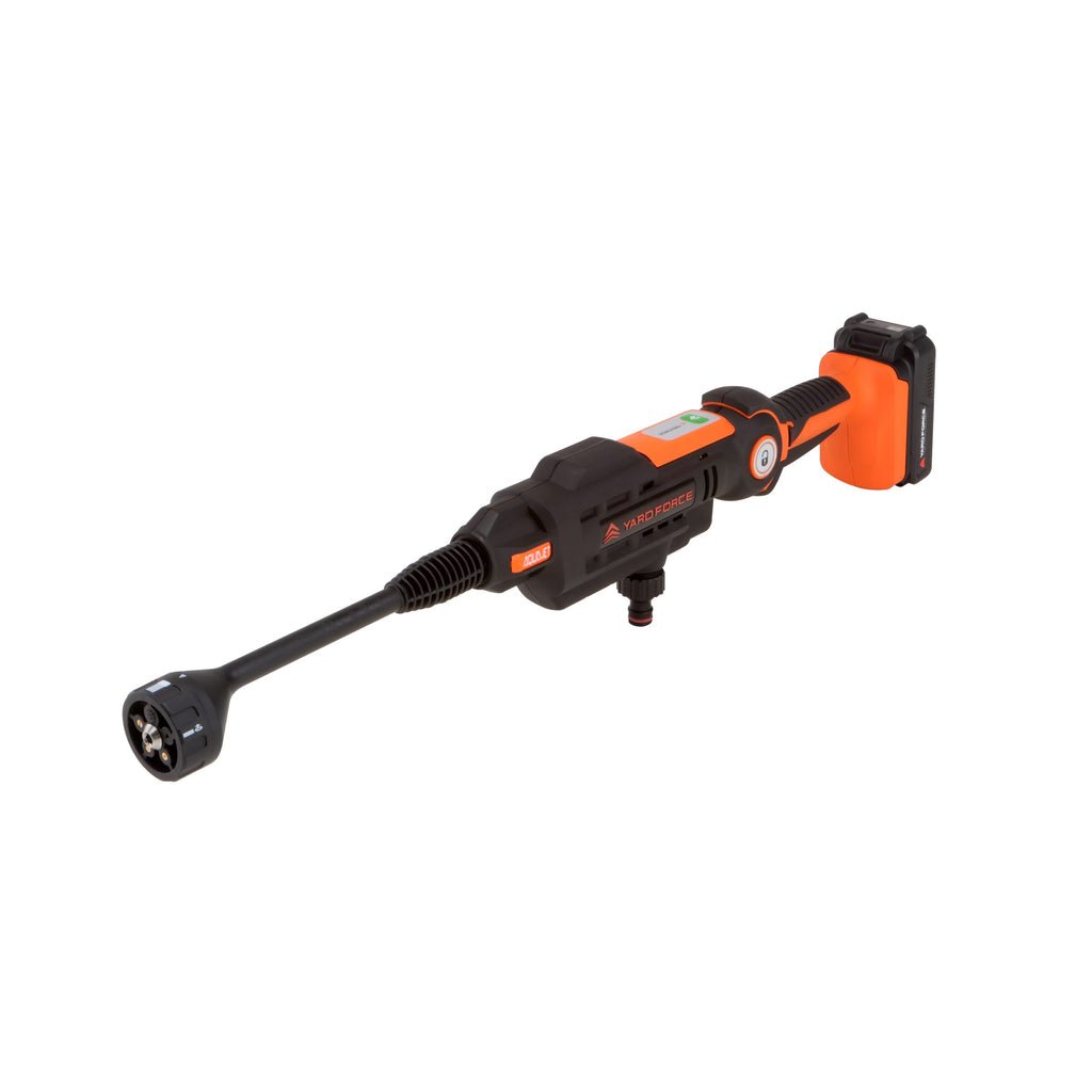 Nettoyeur sans fil Yard Force LW C02A Aquajet : nettoyeur et lance.