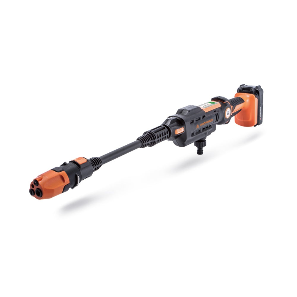 Nettoyeur sans fil Yard Force LW C02 Aquajet : vue complète avec lance.