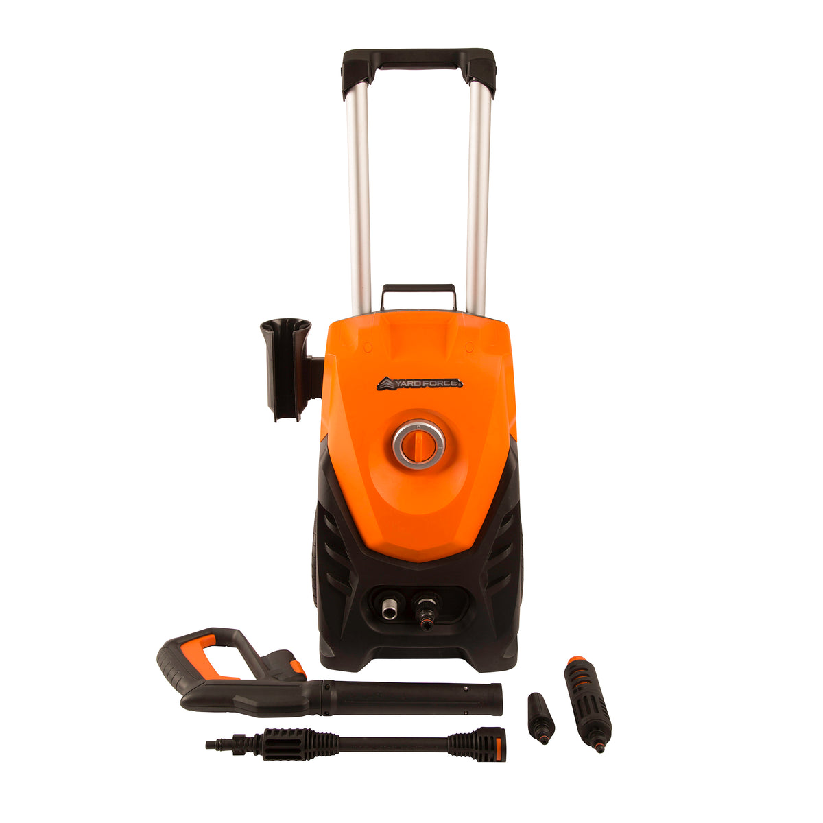 Nettoyeur haute pression Yard Force EW U13A : appareil et accessoires présentés.
