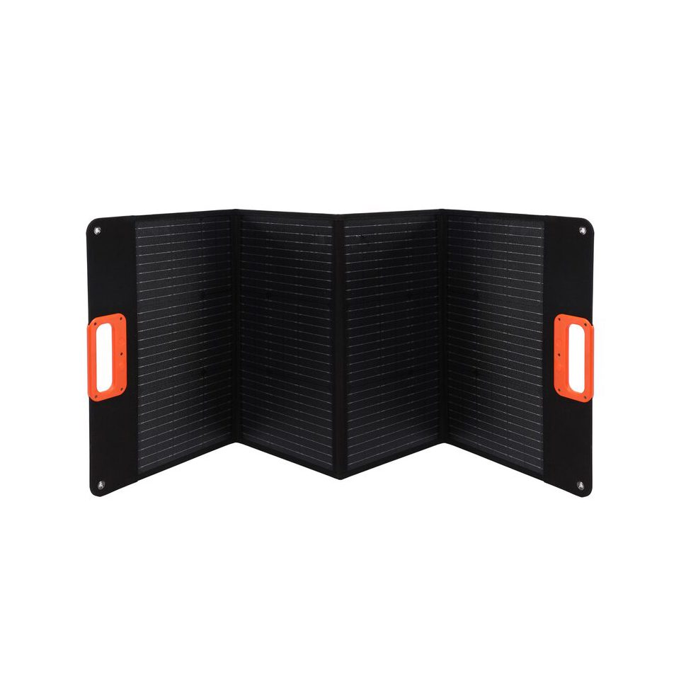 Panneaux solaires pliables Yard Force LX SPP : panneau partiellement plié.