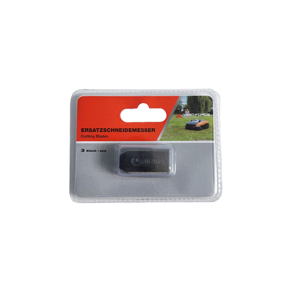 Lames de robot tondeuse Yard Force AR BL03 : lames dans leur emballage.