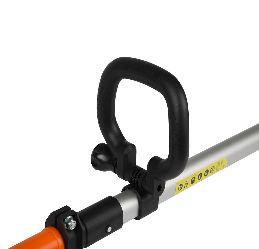 Taille-haies sur perche Yard Force LH C41A : poignée auxiliaire sur la perche.
