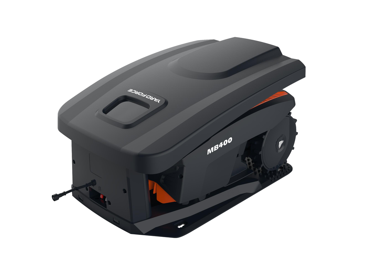 Robot tondeuse Yard Force MB400 : vue latérale.
