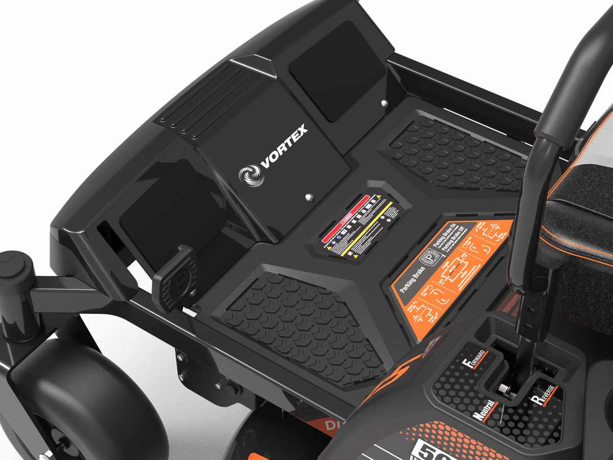 Tondeuse autoportée Zero-Turn Yard Force Z42-562 : plateforme repose-pieds.