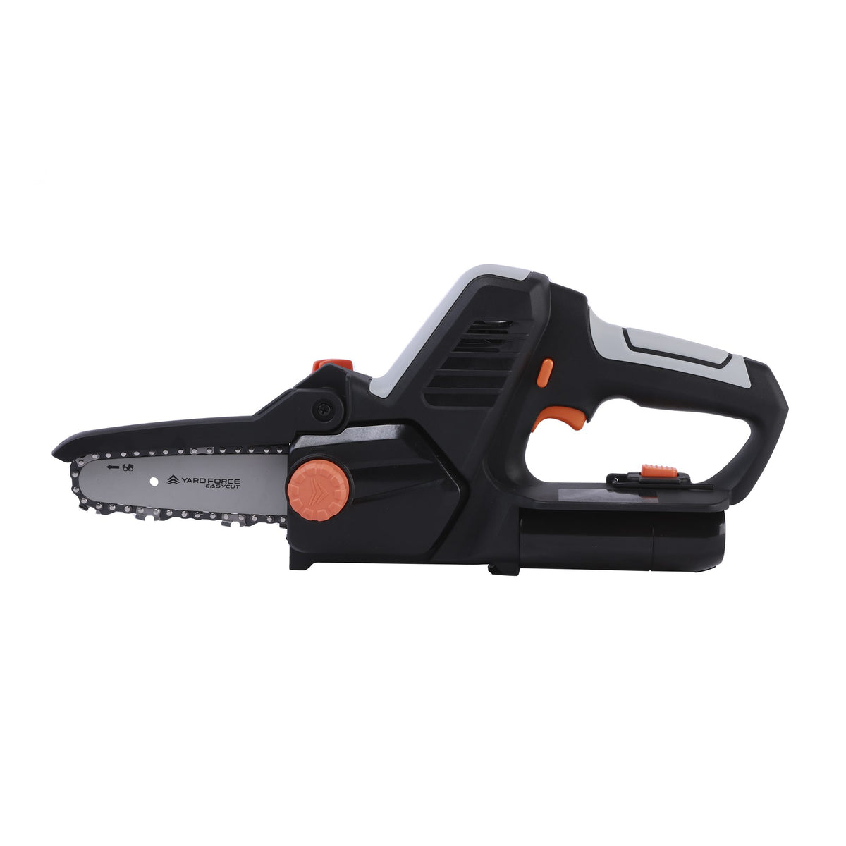 Mini-tronçonneuse Yard Force LS F12 : vue latérale.