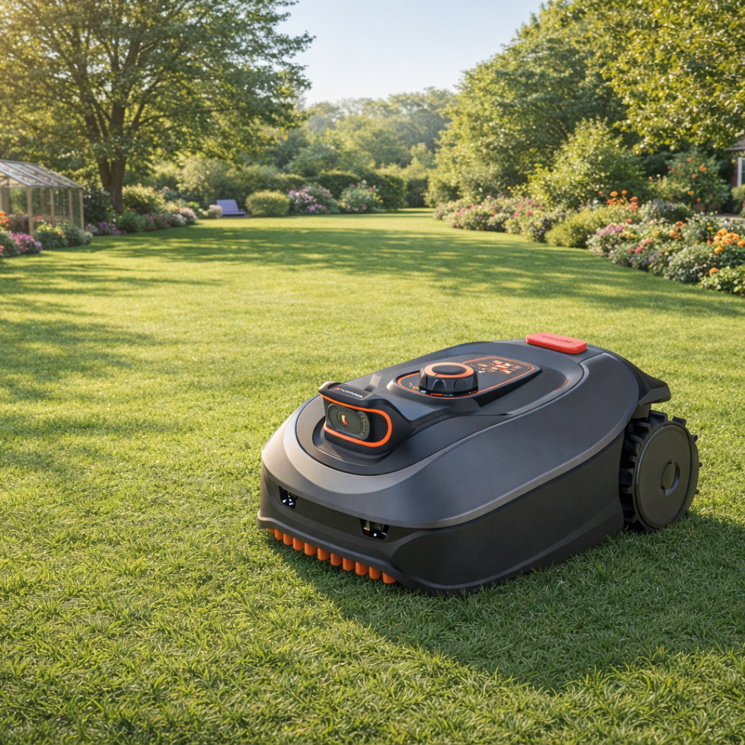 Tondeuse à gazon robotisée Yard Force i600 iVision – 600 m² | Sans fil périphérique | Pente jusqu'à 35 % | Contrôlée par application