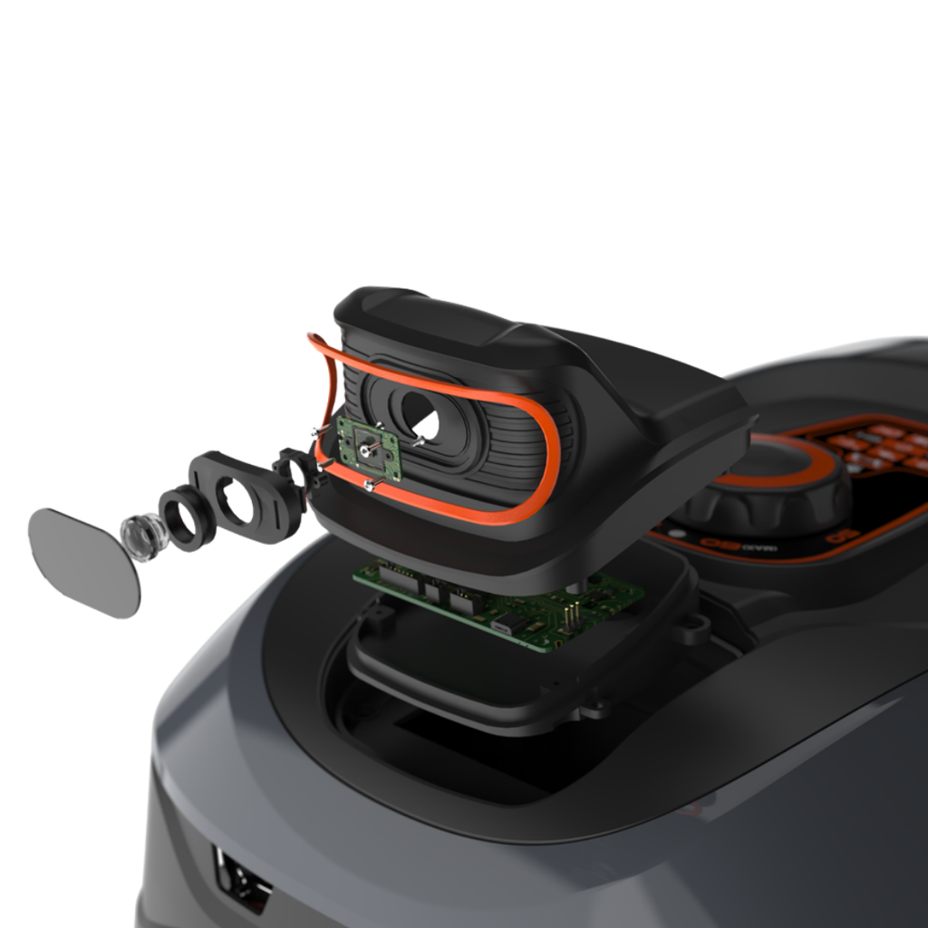 Tondeuse à gazon robotisée Yard Force i600 iVision – 600 m² | Sans fil périphérique | Pente jusqu'à 35 % | Contrôlée par application