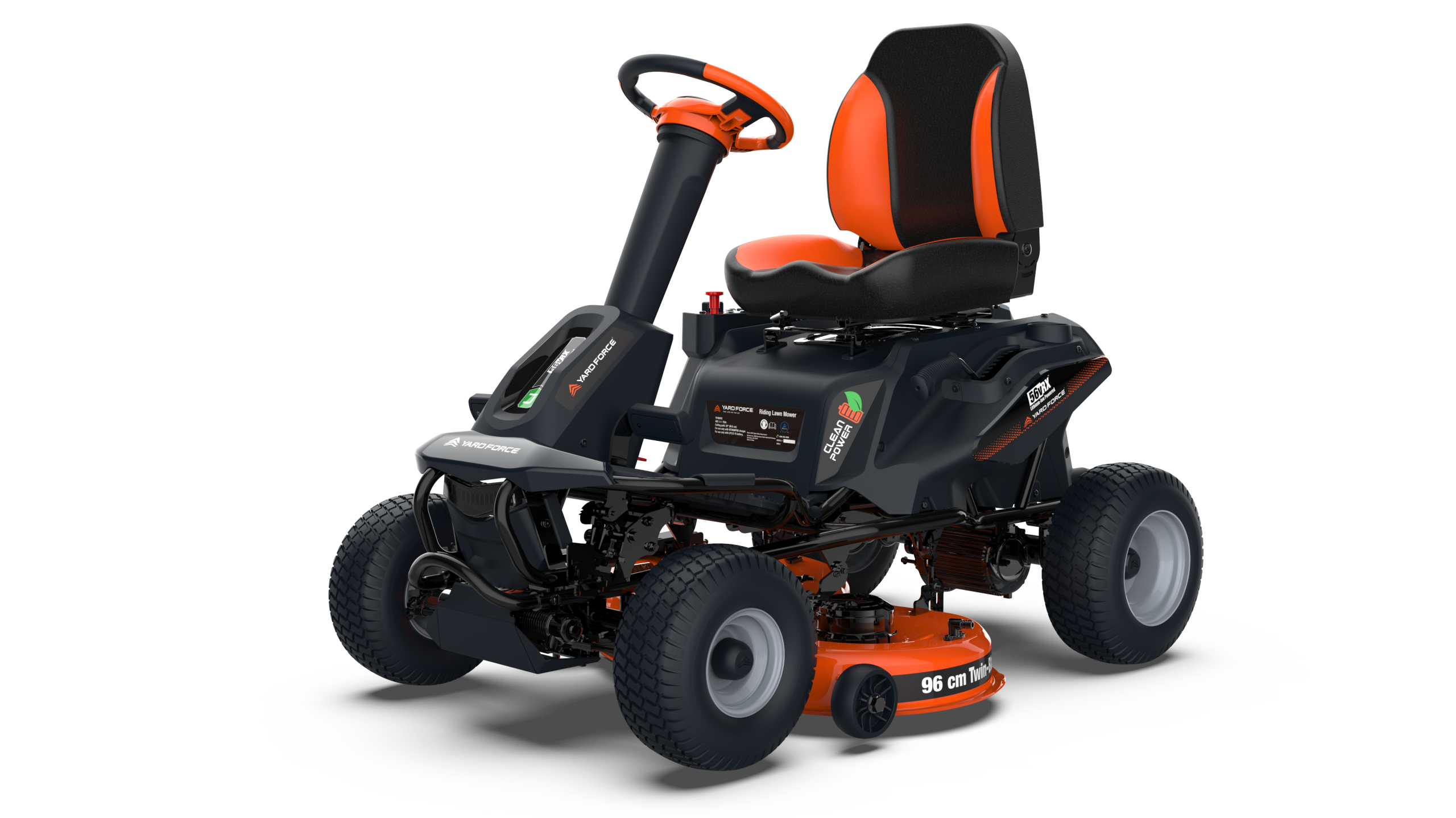 Yard Force ProRider E559 – Tracteur tondeuse autoporté à batterie 56V LFP | Plateau 96 cm double lame – Image 4