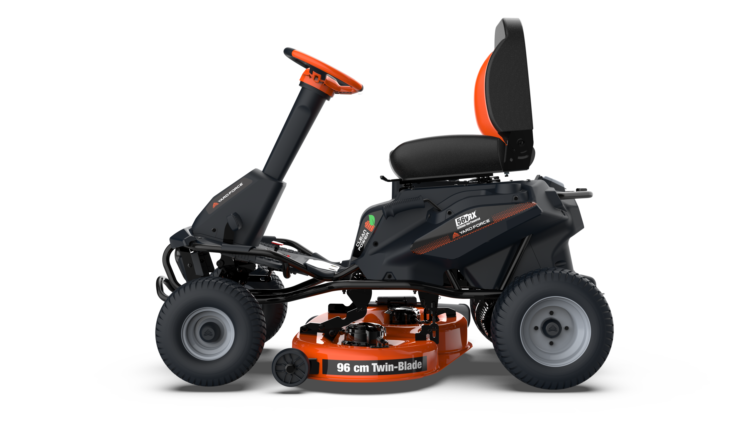 Yard Force ProRider E559 – Tracteur tondeuse autoporté à batterie 56V LFP | Plateau 96 cm double lame – Image 3