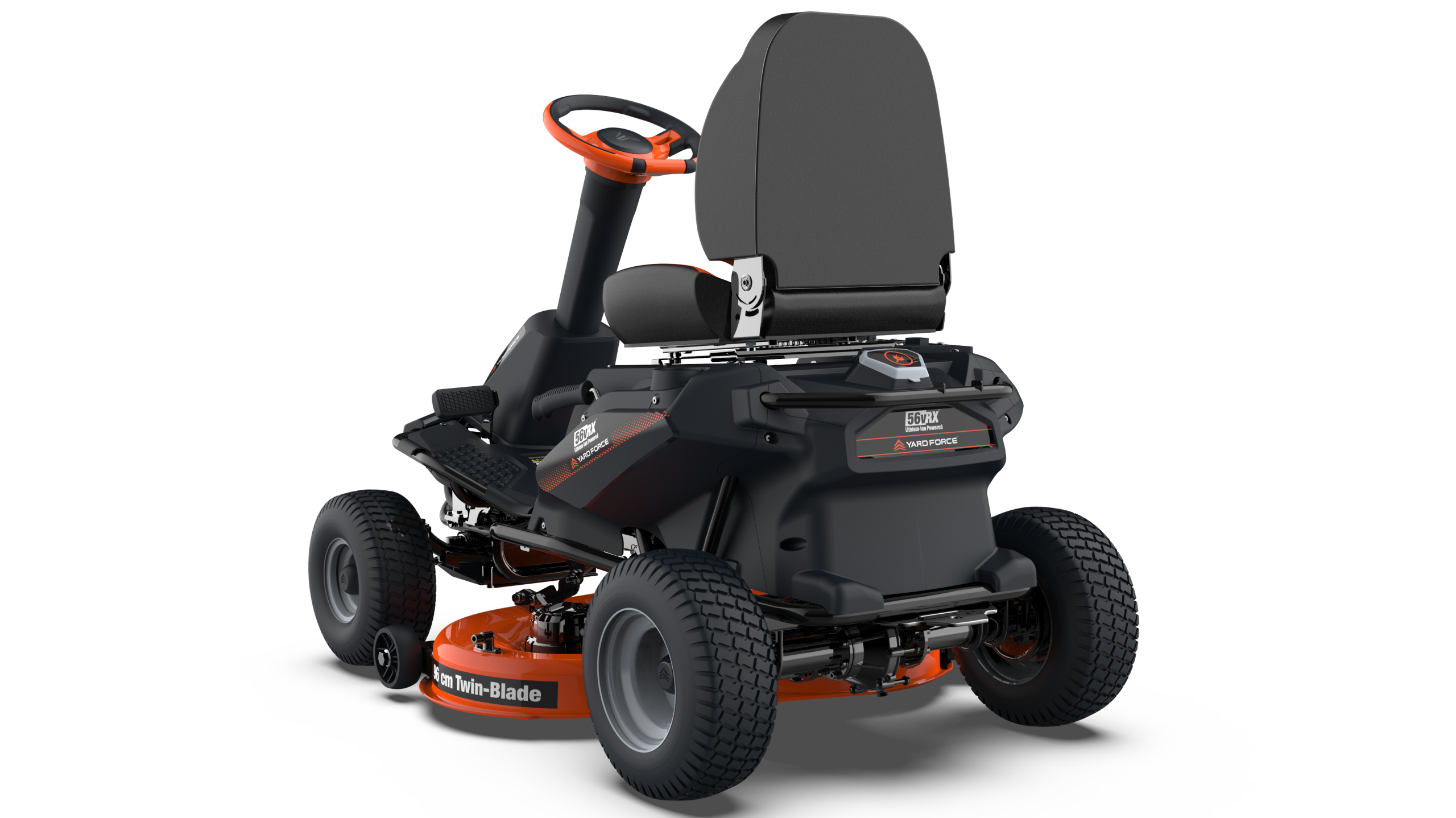 Yard Force ProRider E559 – Tracteur tondeuse autoporté à batterie 56V LFP | Plateau 96 cm double lame – Image 2
